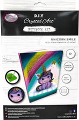 Crystal Art Notebook Kit: Unicorn Smile